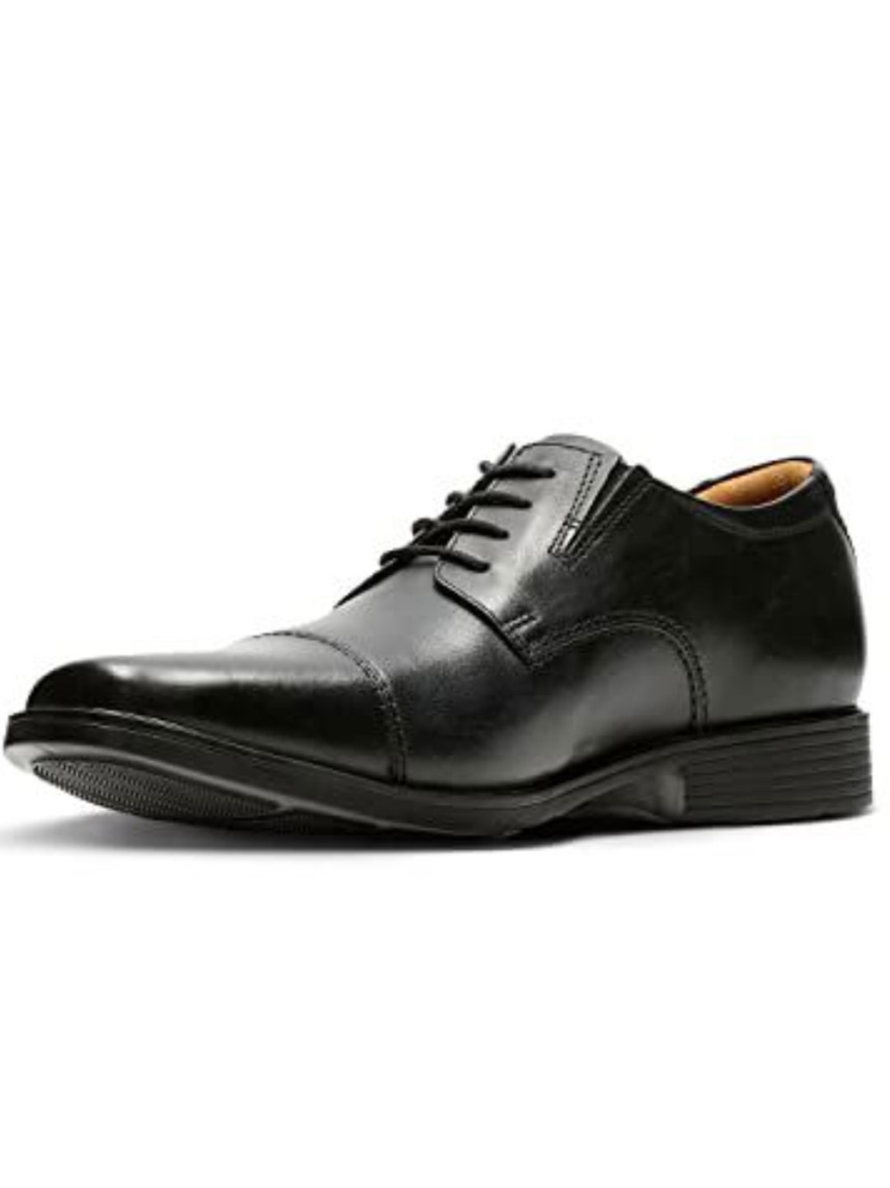 Clarks 9 Tilden Cap Black Leather Oxford Dress Shoe